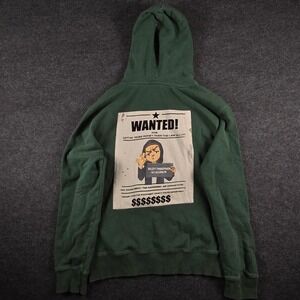 The Boondocks Hoodie Wanted Riley Green Pullover Sweater Flagrant Poet Size L